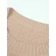 Casual Loose Long Sleeves Tied Solid Color Off-The-Shoulder Sweater Tops Casual Loose Long Sleeves Tied Solid Color Off-The-Shoulder Sweater Tops