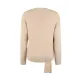 Casual Loose Long Sleeves Tied Solid Color Off-The-Shoulder Sweater Tops Casual Loose Long Sleeves Tied Solid Color Off-The-Shoulder Sweater Tops