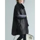 Artistic Retro Batwing Sleeves Half Sleeves Solid Color Heaps Collar Pullovers Artistic Retro Batwing Sleeves Half Sleeves Solid Color Heaps Collar Pullovers