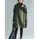 Artistic Retro Batwing Sleeves Half Sleeves Solid Color Heaps Collar Pullovers Artistic Retro Batwing Sleeves Half Sleeves Solid Color Heaps Collar Pullovers