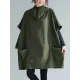 Artistic Retro Batwing Sleeves Half Sleeves Solid Color Heaps Collar Pullovers Artistic Retro Batwing Sleeves Half Sleeves Solid Color Heaps Collar Pullovers