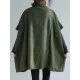 Artistic Retro Batwing Sleeves Half Sleeves Solid Color Heaps Collar Pullovers Artistic Retro Batwing Sleeves Half Sleeves Solid Color Heaps Collar Pullovers
