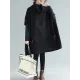 Artistic Retro Batwing Sleeves Half Sleeves Solid Color Heaps Collar Pullovers Artistic Retro Batwing Sleeves Half Sleeves Solid Color Heaps Collar Pullovers