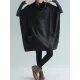 Artistic Retro Batwing Sleeves Half Sleeves Solid Color Heaps Collar Pullovers Artistic Retro Batwing Sleeves Half Sleeves Solid Color Heaps Collar Pullovers