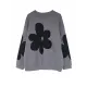 Casual Long Sleeves Loose Contrast Color Jacquard Round-Neck Pullovers Casual Long Sleeves Loose Contrast Color Jacquard Round-Neck Pullovers