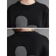 Casual Long Sleeves Loose Contrast Color Jacquard Round-Neck Pullovers Casual Long Sleeves Loose Contrast Color Jacquard Round-Neck Pullovers