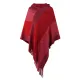 Casual Loose Striped Tasseled Hooded Cape Casual Loose Striped Tasseled Hooded Cape