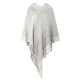 Casual Loose Striped Tasseled Hooded Cape Casual Loose Striped Tasseled Hooded Cape