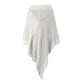 Casual Loose Striped Tasseled Hooded Cape Casual Loose Striped Tasseled Hooded Cape