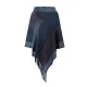 Casual Loose Striped Tasseled Hooded Cape Casual Loose Striped Tasseled Hooded Cape