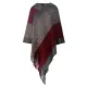 Casual Loose Striped Tasseled Hooded Cape Casual Loose Striped Tasseled Hooded Cape
