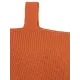 Long Sleeves Split-Side Solid Color Off-The-Shoulder Sweater Tops