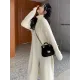 Stylish Long Sleeves Split-Front Solid Color High-Neck Sweater Tops