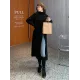 Stylish Long Sleeves Split-Front Solid Color High-Neck Sweater Tops