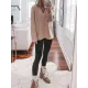 Casual Loose Solid Color V-Neck Sweater Tops Casual Loose Solid Color V-Neck Sweater Tops