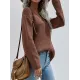 Casual Loose Solid Color V-Neck Sweater Tops Casual Loose Solid Color V-Neck Sweater Tops