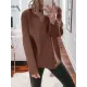 Casual Loose Solid Color V-Neck Sweater Tops Casual Loose Solid Color V-Neck Sweater Tops