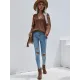 Casual Loose Solid Color V-Neck Sweater Tops Casual Loose Solid Color V-Neck Sweater Tops