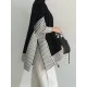 Split-Joint Split-Side Striped Batwing Sleeves Loose High Neck Sweater Split-Joint Split-Side Striped Batwing Sleeves Loose High Neck Sweater