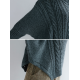 Cable- Knit High-neck Solid Loose Sweater Cable- Knit High-neck Solid Loose Sweater