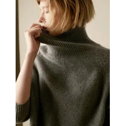 Warm Knitting High-neck Sweater