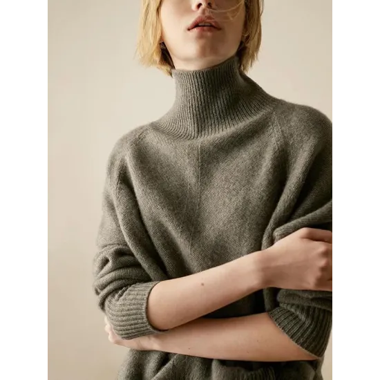 Warm Knitting High-neck Sweater Warm Knitting High-neck Sweater