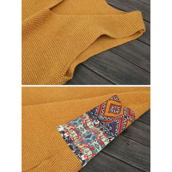 Loose Printed V-Neck Vest Loose Printed V-Neck Vest