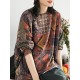 Ethnic Style Round Neck Print Sweater Ethnic Style Round Neck Print Sweater