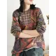 Ethnic Style Round Neck Print Sweater Ethnic Style Round Neck Print Sweater