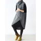 Casual Vintage Knitting High-Neck Sleeveless Dress Casual Vintage Knitting High-Neck Sleeveless Dress