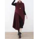 Casual Vintage Knitting High-Neck Sleeveless Dress Casual Vintage Knitting High-Neck Sleeveless Dress