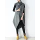 Casual Vintage Knitting High-Neck Sleeveless Dress Casual Vintage Knitting High-Neck Sleeveless Dress