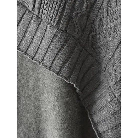 Casual Vintage Knitting High-Neck Sleeveless Dress Casual Vintage Knitting High-Neck Sleeveless Dress