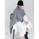 Original Solid High-Neck Irregularity Sweater Original Solid High-Neck Irregularity Sweater