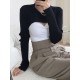 Original Solid Knitwear Short Tops Original Solid Knitwear Short Tops