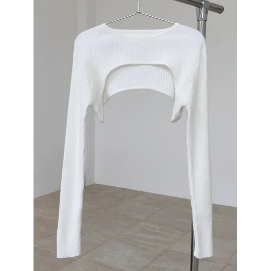 Original Solid Knitwear Short Tops Original Solid Knitwear Short Tops