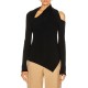 Casual Cropped One-Shoulder Kniting Sweater Casual Cropped One-Shoulder Kniting Sweater