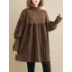 Knitting Pleats Split-Joint High-Neck Pullover Top Knitting Pleats Split-Joint High-Neck Pullover Top
