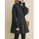 Knitting Pleats Split-Joint High-Neck Pullover Top Knitting Pleats Split-Joint High-Neck Pullover Top