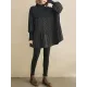 Knitting Pleats Split-Joint High-Neck Pullover Top Knitting Pleats Split-Joint High-Neck Pullover Top
