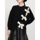 Stylish Bowknot Round-Neck Knitting Sweater Stylish Bowknot Round-Neck Knitting Sweater