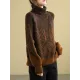 Original Print High-Neck Knitting Sweater Original Print High-Neck Knitting Sweater