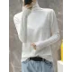 Solid Color Heaps Collar Long Sleeve Knitwear Tops Solid Color Heaps Collar Long Sleeve Knitwear Tops