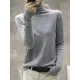 Solid Color Heaps Collar Long Sleeve Knitwear Tops Solid Color Heaps Collar Long Sleeve Knitwear Tops
