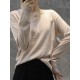 Simple Solid Color V-Neck Long Sleeve Knitwear Tops Simple Solid Color V-Neck Long Sleeve Knitwear Tops