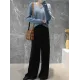 Simple Solid Color V-Neck Long Sleeve Knitwear Tops Simple Solid Color V-Neck Long Sleeve Knitwear Tops