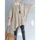 Vintage Loose Solid Color Round-Neck Batwing Half Sleeves Knitting Sweater Vintage Loose Solid Color Round-Neck Batwing Half Sleeves Knitting Sweater