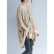 Vintage Loose Solid Color Round-Neck Batwing Half Sleeves Knitting Sweater Vintage Loose Solid Color Round-Neck Batwing Half Sleeves Knitting Sweater