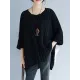 Vintage Loose Solid Color Round-Neck Batwing Half Sleeves Knitting Sweater Vintage Loose Solid Color Round-Neck Batwing Half Sleeves Knitting Sweater