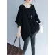 Vintage Loose Solid Color Round-Neck Batwing Half Sleeves Knitting Sweater Vintage Loose Solid Color Round-Neck Batwing Half Sleeves Knitting Sweater